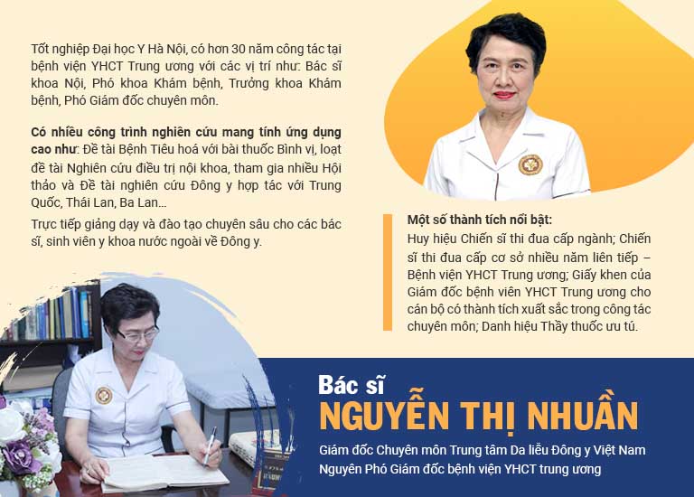 Bác sĩ Nguyễn Thị Nhuần, người trực tiếp thăm khám và điều trị mề đay, mẩn ngứa cho Mỹ Linh