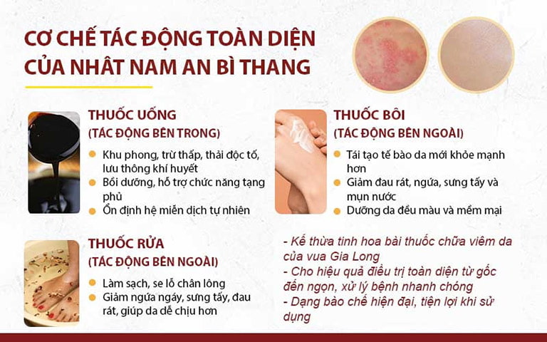 Bộ sản phẩm Nhất Nam An Bì Thang tác động toàn diện