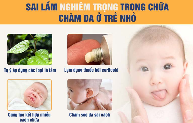 Những sai lầm khi điều trị chàm da cho trẻ