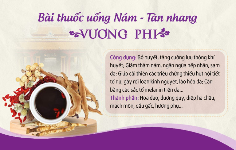 Bài thuốc uống Vương Phi với cơ chế tác động sâu vào bên trong cơ thể