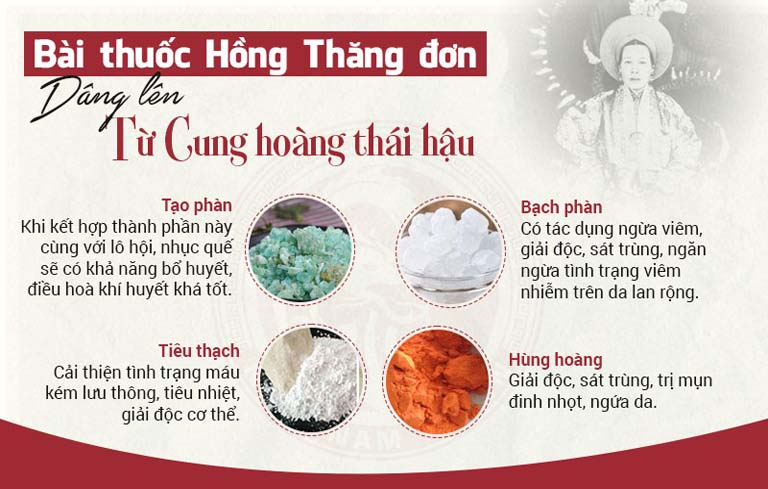 Bài thuốc Hồng Thăng đơn được Từ Cung Hoàng thái hậu sử dụng trong chăm sóc da