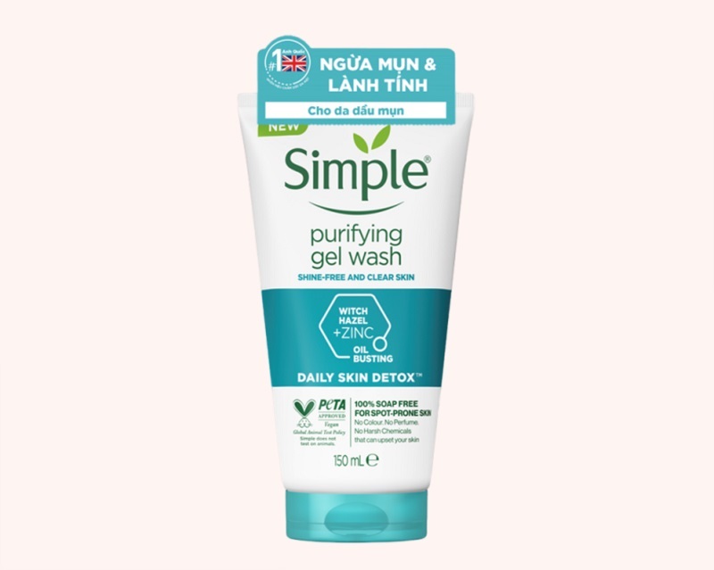 Simple Purifying Gel Wash là một trong những loại sữa rửa mặt cho da dầu tốt nhất