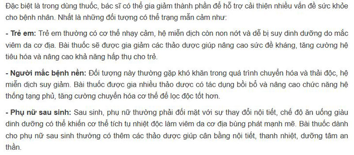 Bài thuốc Nhất Nam An Bì Thang phù hợp với nhiều đối tượng